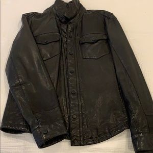 NEW VINTAGE LEATHER SHIRT JACKET (L)